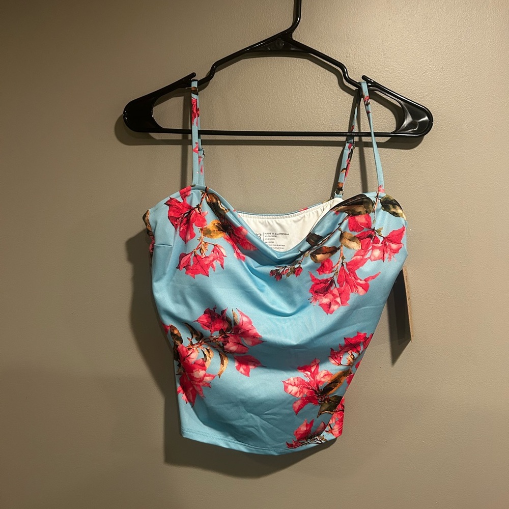 ALBION Floral Blue and Pink Women's Swimsuit
